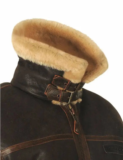 🔥Ofertas de Año Nuevo 2026 - ¡Último día de descuento! Chaqueta bomber de piel de oveja B-3