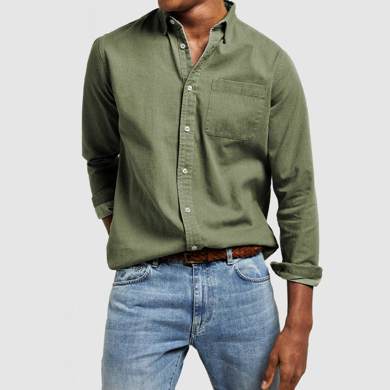 🔥Ofertas especiales de año nuevo 2026: Camisa de algodón para hombre para uso diario