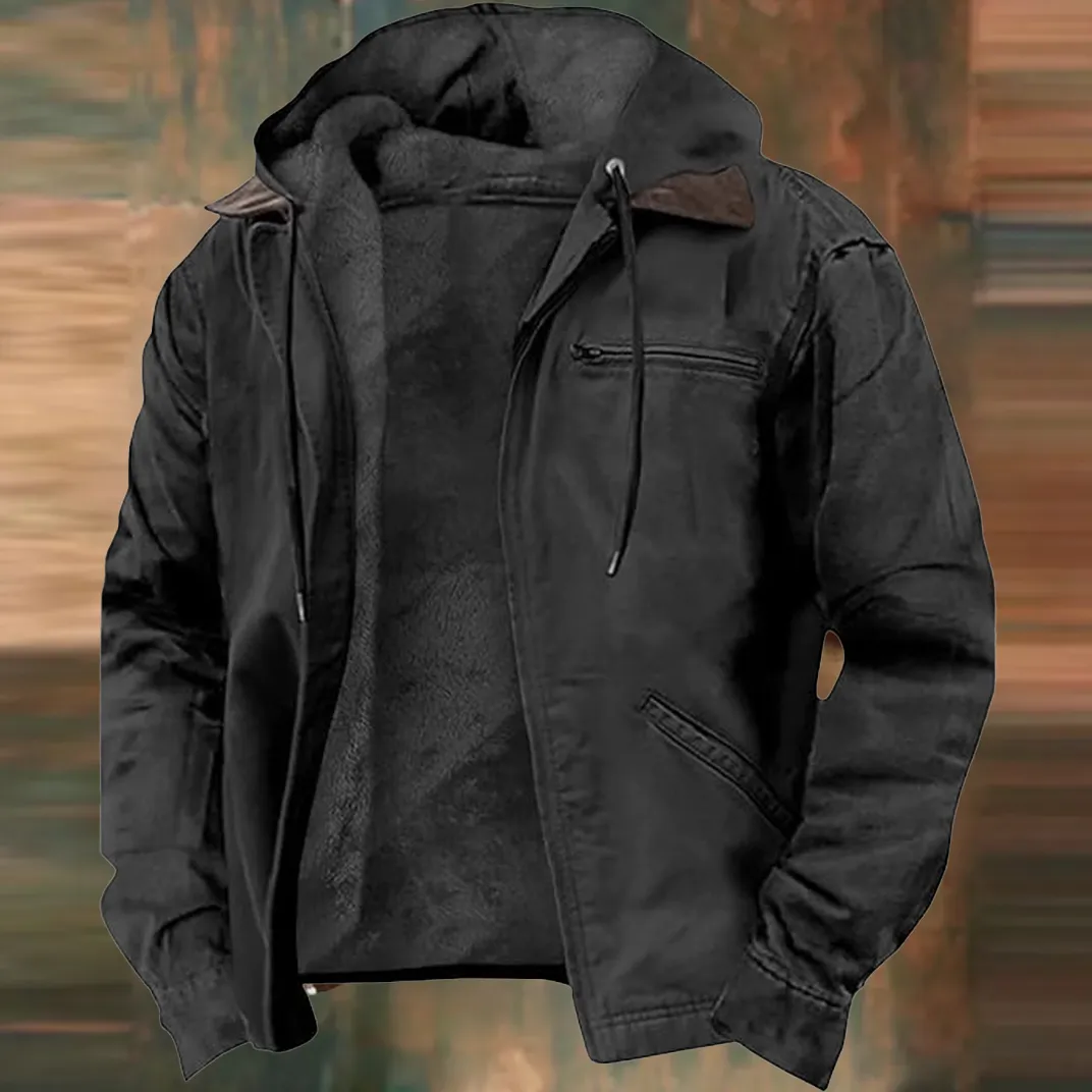 🔥Ofertas especiales de año nuevo 2026: chaqueta con capucha, cremallera y forro polar