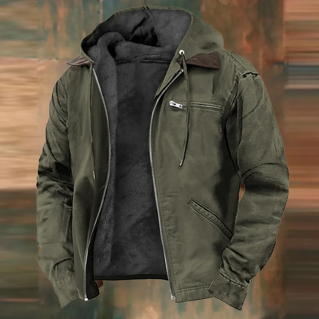 🔥Ofertas especiales de año nuevo 2026: chaqueta con capucha, cremallera y forro polar
