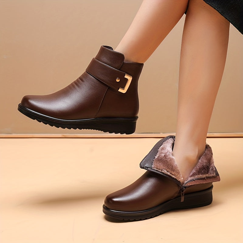(🔥50% de descuento hoy - ¡no te lo pierdas!) - Zapatos ortopédicos de cuero y lana suaves y cómodos - Diseño ergonómico artesanal (te permite caminar todo el día sin sentirte cansado)