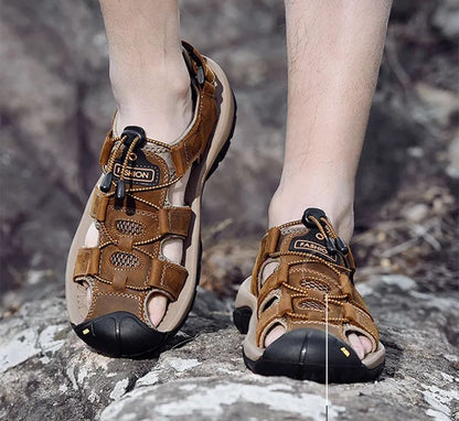 (🔥 60% de descuento por tiempo limitado) - Sandalias de Cuero Ergonómicas - Alivia el Dolor de Pies