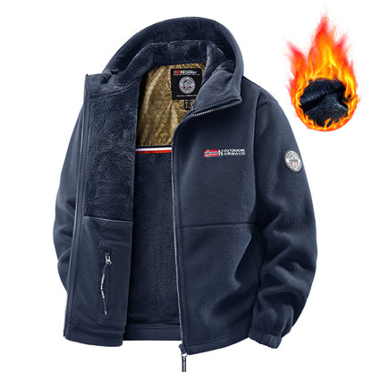 Chaqueta escandinava premium con material de forro polar