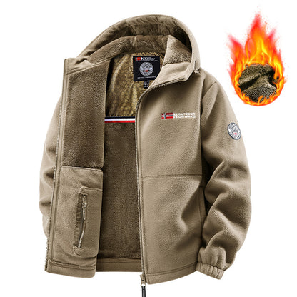 Chaqueta escandinava premium con material de forro polar