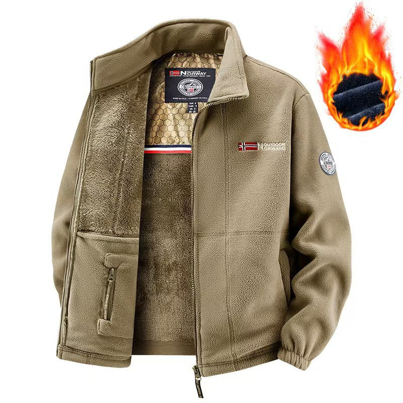 Chaqueta escandinava premium con material de forro polar