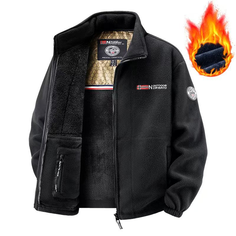 Chaqueta escandinava premium con material de forro polar