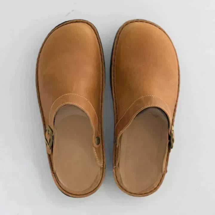 🔥ÚLTIMO DÍA 50% DE DESCUENTO🔥 Pantuflas ortopédicas de cuero cómodas (2 pares con 5% de descuento y envío gratis)
